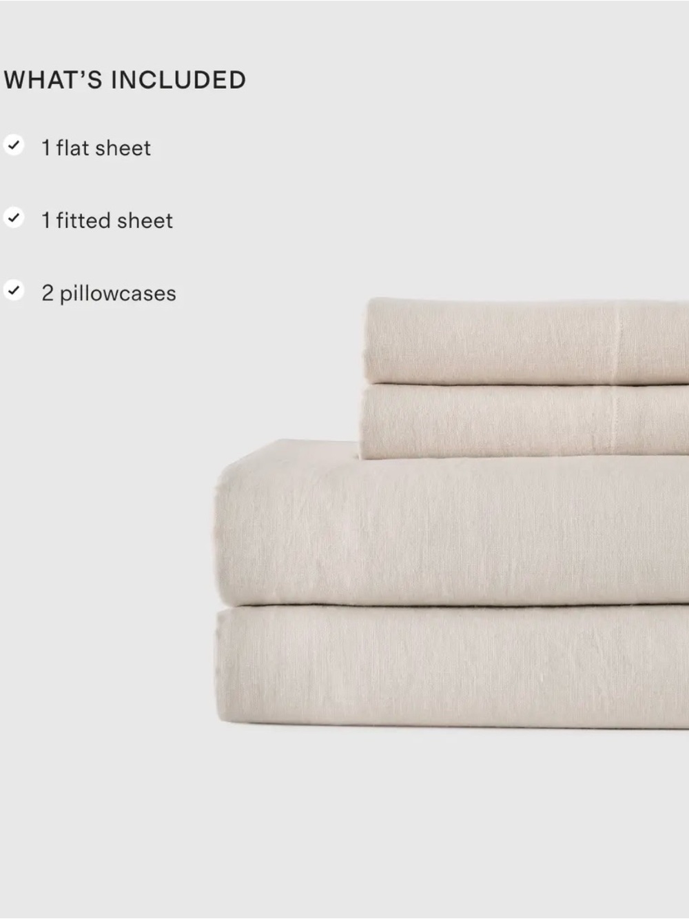Full Striped Latte Linen Sheet Set - Retail $174 - Picture 4 of 5